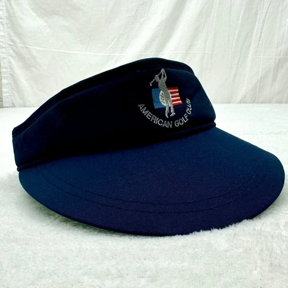 American Golf Club Sun Visor Adjustable Hat LaMode Active Headwear Blue
